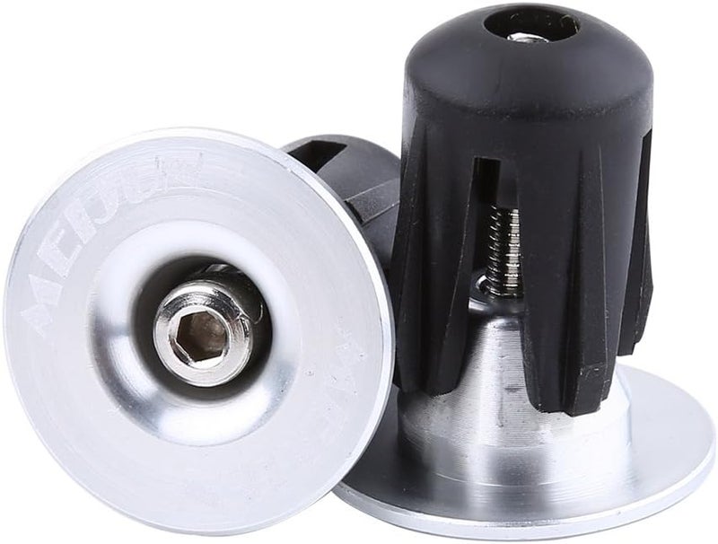 woobles Handlebar End Plug, Aluminum Handlebar Grips Handle Bar Cap Stoppers for Bicycle Cycling MTB Road(2pcs) - Image 1